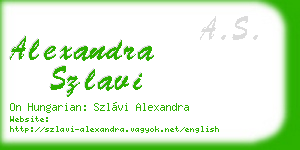 alexandra szlavi business card