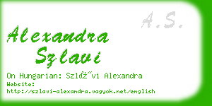 alexandra szlavi business card